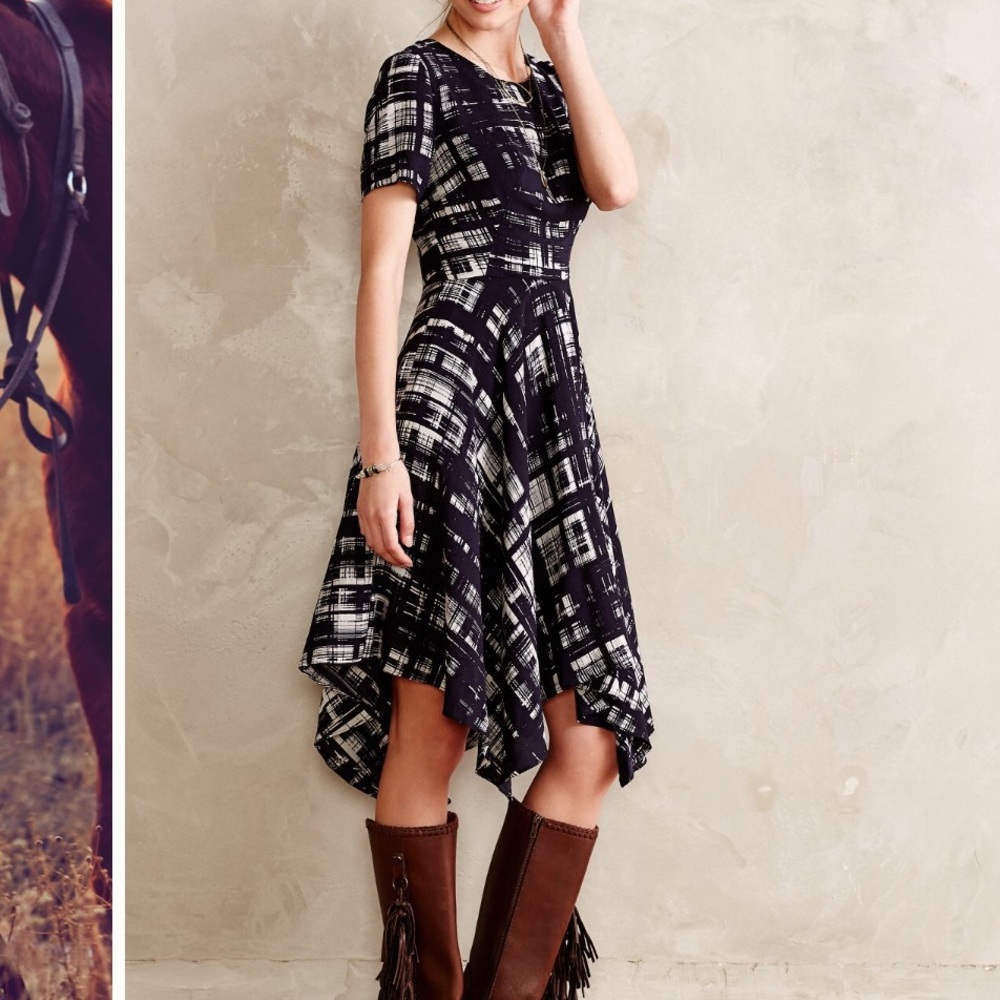 Painted Plaid Dress